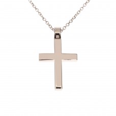 Cross with chain - 14 carat yellow gold
