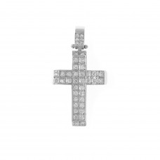 Cross 18 carat white gold with natural brilliant