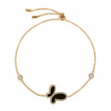 Bracelet - 925 gold plated silver with adjustable clasp