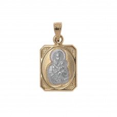 Constantine amulet 9 carat two-tone gold double sided