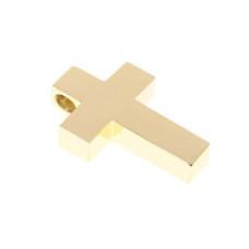 Men's cross made of 14 carat yellow gold suitable for baptism and engagement
