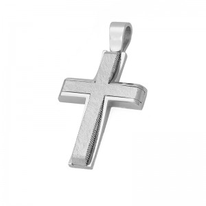 Cross 14 carats white gold