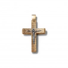 14 carat yellow gold cross with two sides
