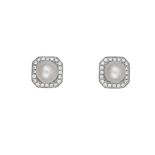 14ct white gold earrings with pearls