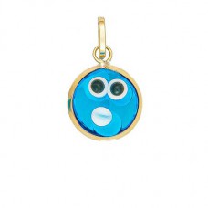 Evil eye with cross - 9 carat yellow gold