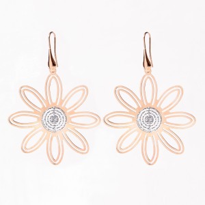 Earrings with pink gilding - 925 silver