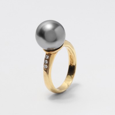 Ring with pearl and stones - 925 silver