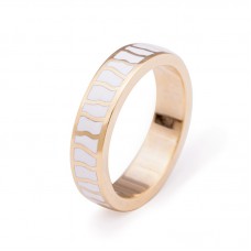 Enamel wedding ring - 14 carats gold