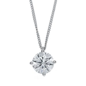 Κρεμαστό 18 καράτια λευκού χρυσού με μπριγιάν