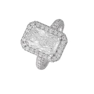 Δαχτυλίδι γάμου αρραβώνα με διαμάντι radiant 3,59 ct